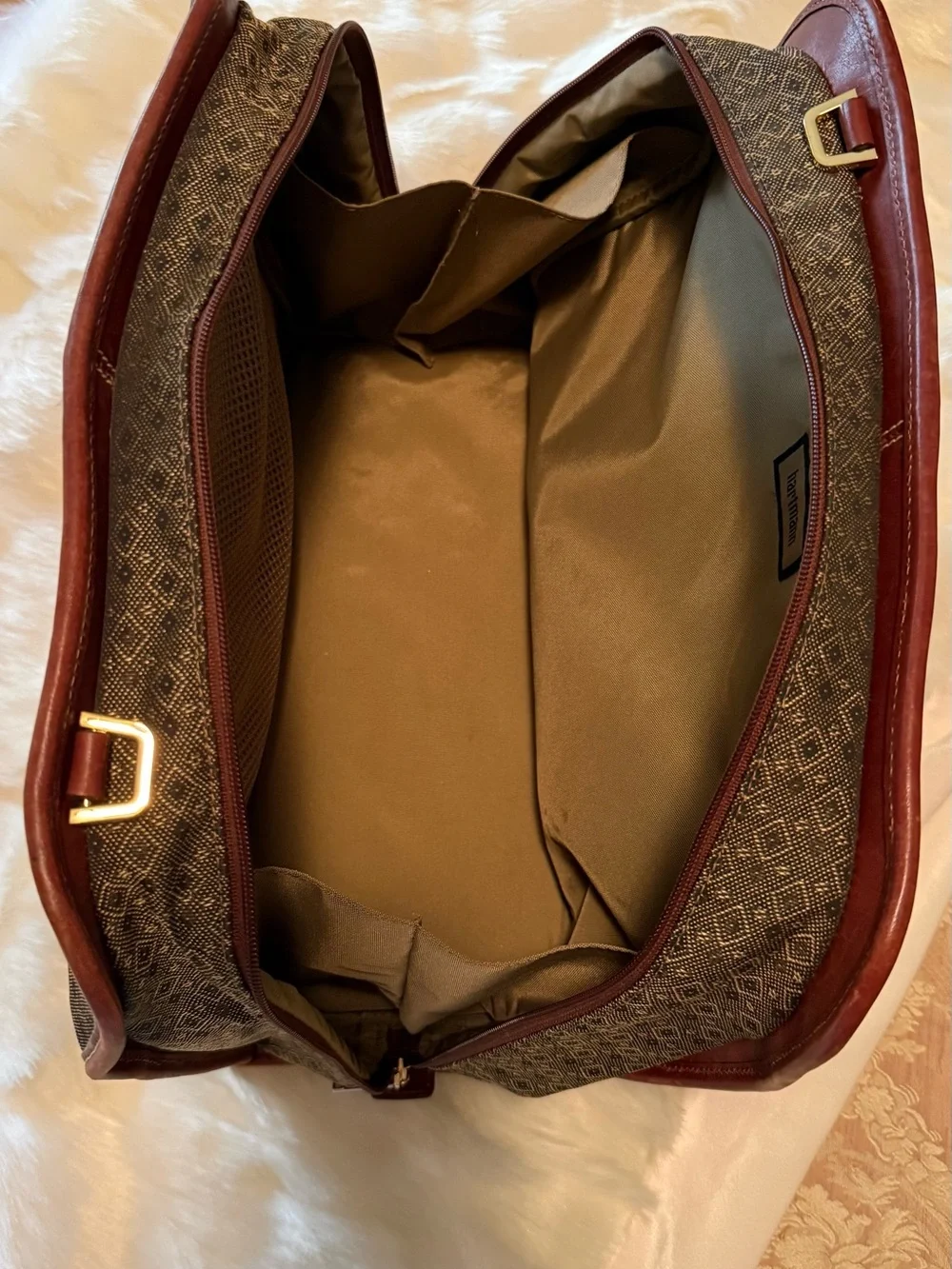 Vintage Hartmann Weekender Travel Bag Leather Trim Carry-On